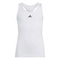 adidas Girl's Techfit Tank, White/Black, 13-14 Years