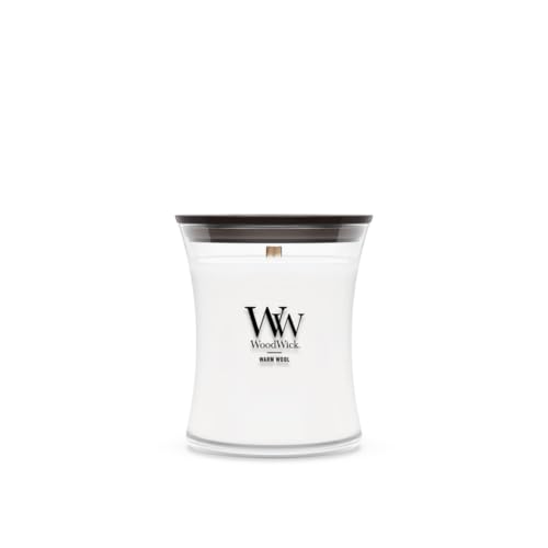 WoodWick Warm Wool Scented Candle, Crackling Wick, 9.7oz