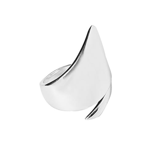 WPPHXY Adjustable 925 Sterling Silver Rings Handmade Wide Silver Ring Boho Thumb Band Statement Rings for Women