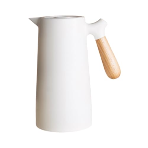 YWHT 1000ML �^��f�M�ۉ����|�b�g�i�ؐ��n���h���E�ƒ�E�Ɩ��p���p�j �R�[�q�[�|�b�g���p ���@�\�ۉ��e�� (�z���C�g)