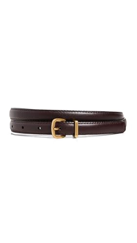 Madewell Women\'s Skinny Essentials Belt, Dark Carob, Brown, M
