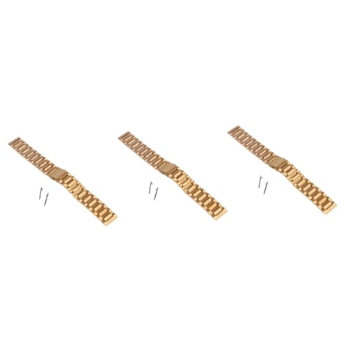 Bracelet montre acier compatible élégant pour hommes et femmes - Lot de 3 pièces