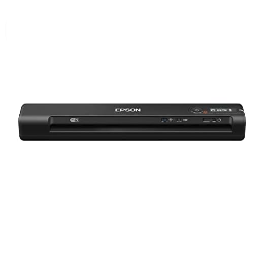 Epson Workforce ES-60W Wireless Portable Sheet-fed Document Scanner for PC and Mac 10.7" x 1.9" x 1.4"
