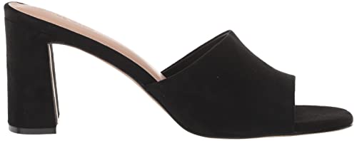 The Drop Women's Pattie High Block Heeled Mule Sandal, Black Microsuede, 7.5 #TOP5