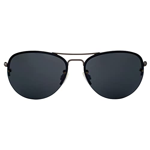 Epoch Eyewear Emerson Aviators Glasses for Men & Women Top Gun Sunglasses Gunmetal Frame with Smoke lens2