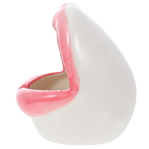 DECHOUS Lippen Aschenbecher Mund Lippen Zigaretten Asche Tablett Persönlichkeit Zigarette Buttbehälter Halter Mode Lippenschmuck für Die Heimdekoration Rosa Cover