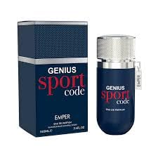 Genius Sport Code Men's Eau de Parfum, 3.4 fl oz, Navy Blue emper