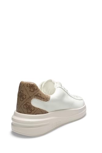 GUESS Elbina - Sneakers Femme Blanches en Cuir Casual Basses
