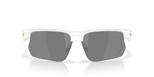Oakley OO9400 Bisphaera Sunglasses, Matte White/Prizm Black, 68 mm