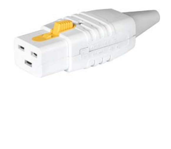 3-152-193, AC Power Entry Modules 4799 Connector Rewireable 16A C19, Grey, 8.5 mm, 16 AWG Max Wire Size, V-Lock Cord Retention, IP40