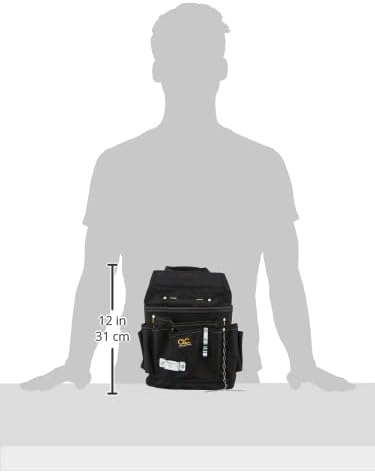 CLC Custom Leathercraft 5505 Professional Electrician's Tool Pouch, Ballistic Poly, 12Pocket , Black - Image 6