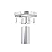 SATOH Oval Shower Curtain Rod for Bathroom Ceiling Mounted Low Carbon Steel Shower Curtain Rail for Clawfoot Tub Chrome Curtain Rod with Adjustable Ceiling Support - 43x25 Inch(Free Curtain Hooks)