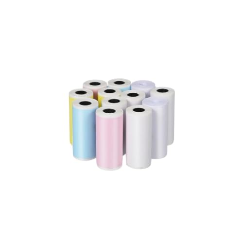 Papier autocollant thermique premium en rouleaux pastels pour mini imprimante