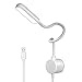 Lampada Da Lettura LED,Collo Di Cigno Flessibile Applique Da Parete Con Interruttore,Luce A Parete Dimmerabile Con Montaggio A Muro,1.35M USB Cavo,Per Interni,Da Parete,Lettura,Letto,A Collo Di Cigno