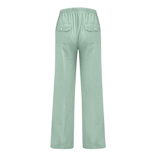 Hawyet Cotton Linen Pants for Men, Casual Lightweight Breathable Wide Leg Trousers, Elastic Waist Drawstring Yoga Beach Pant4