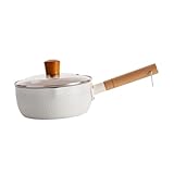 ULTECHNOVO 1Satz Multifunktionaler Heiztopf Weiß mit Deckel für Babynahrung Milch Saucen und Instant Nudeln für Induktionsherde aus Umweltfreundlichem Material