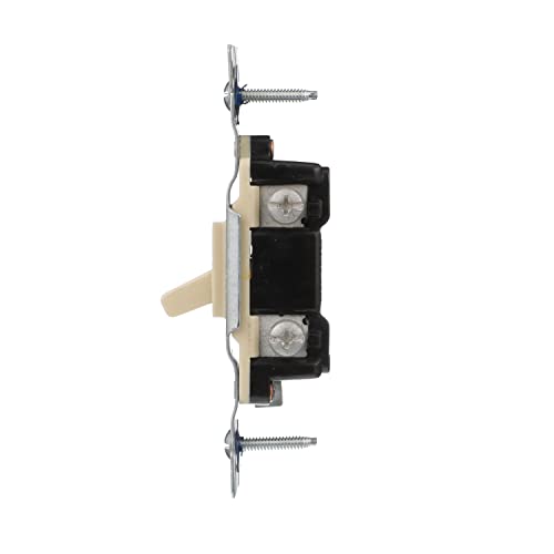 Eaton Wiring 5221-7V-Sp-L 15-Amp Standard Grade Copper/Aluminum Single Pole Toggle Switch, Ivory #TOP2