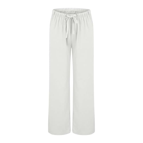 Women's Loose - Fit Linen Pants with Drawstring Waist & Roomy Pockets, Lightweight Design for Casual Lounging and Errands2