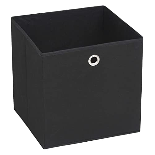 VRAXO Storage Boxes 4 pcs Non-woven Fabric 11\"x11\"x11\" Black,Household Storage Caddies-3.74lbs