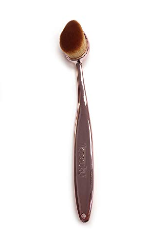 Ibeauty™ Make Up Contour Brush Facewand Mermaid Oval Soft Rose Gold- Fb1011 (Powder) Cruelty Free - Vegan Friendly #TOP2