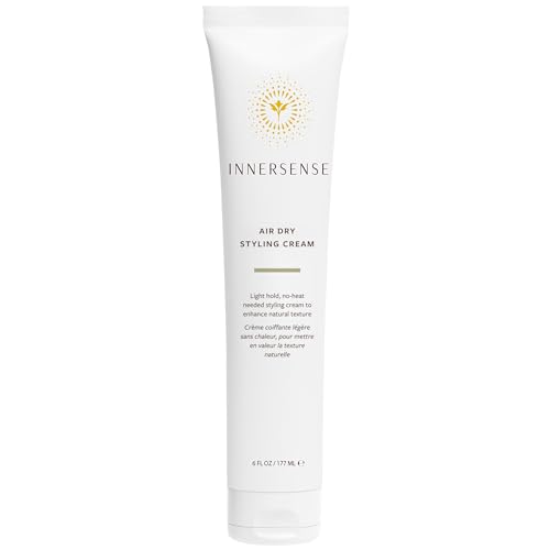 INNERSENSE Organic Beauty - Air Dry Styling Cream | Light-Hold Reduce Frizz Weightless Finish | Non-Toxic Cruelty-Free Clean Haircare (6 oz | 177 ml)