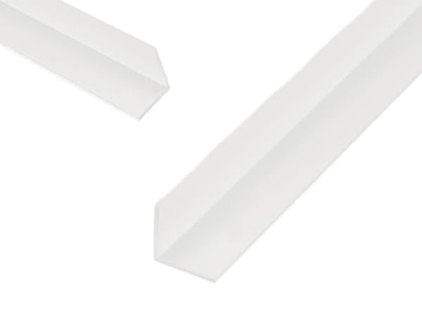 10 x siwitec PVC Winkelprofil, L Profil Kunststoff weiss, 10 x 10 x 1 mm, 2 m lang, Eckschienen Kantenschutzprofil, Eckschutzprofil