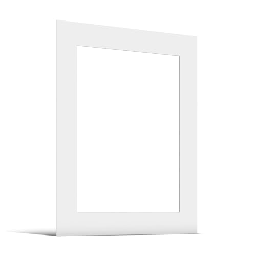JUNOMI® Paspartú 40x50 cm Dimensiones Exteriores   para Formato de Imagen 30x40 cm   Grosor 1,5 mm   Color Blanco Puro