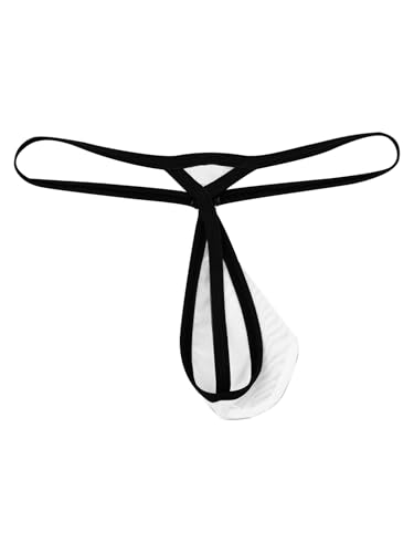 Mens Sissy Transparent Mini Thong Bulge Pouch T-Back Thong Low Rise Micro Underwear Mesh String Tangas4