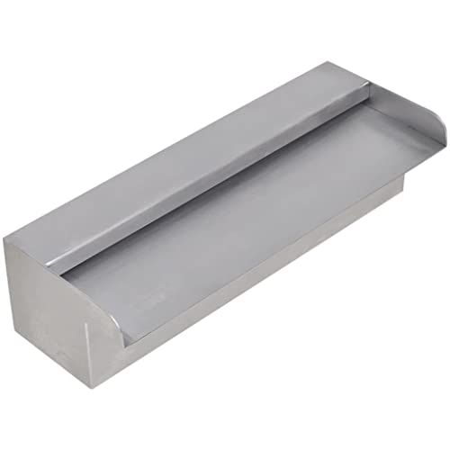 Vidaxl Fuente Rectangular Patio Exteriores Jardín Aire Libre Terraza Estanque Bomba De Agua Piscina Estanque Acero Inoxidable 30 Cm