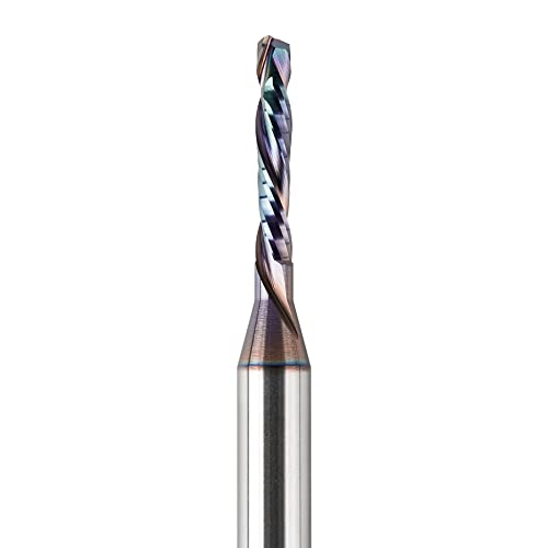 Image of SpeTool 1 /8 Inch Spiral Router Bits Up Down Compression Bit 1 /4 Inch Shank with Coated, Carbide CNC Router Bit End Mill for Woodwork Cutting Carving Engraving Tools