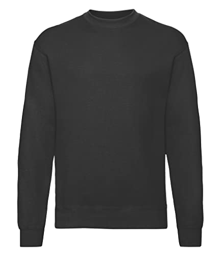 Fruit of the Loom Herren Set In Sweat Sweatshirt, Schwarz (36 Schwarz), Large Fruit of the Loom Herren Set In Sweat Sweatshirt, Schwarz (36 Schwarz), Large