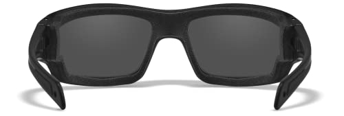 Wiley X WX Breach Tactical Sunglasses, ANSI Z87 Safety Glasses for Men and Women, UV Eye Protection for Shooting, Fishing and Biking, Matte Black Frames, Smoke Grey Lenses Ballistic Rated