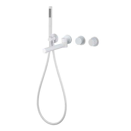 Mitigeur de bain à encastrer mural chaud froid gris 2 fonctions pour douche