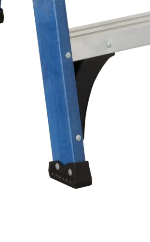 6 ' Fiberglass Step, 10' Reach, 225-Lb, Load Capacity, Step Folding Ladder Household Portable Escaleras Step Ladder With Construction Material Scaffolding Style Ladder #TOP3