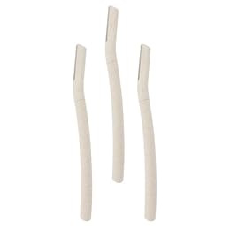 IMIKEYA 3pcs Eyebrow Shaper Razor Trimmer Set with Stainless Steel Blades, Wheat Straw Handle, Facial Hair Grooming Kit for Precise Eyebrow Trimming and Makeup Use