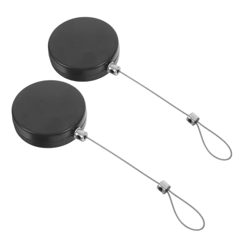 DIYEAH 2Pcs Retractable Security Cable Lock Theft Steel Wire Rope Lanyard for Tools Remote Controls and Outdoor Use Durable and Weather Resistant Compact Design for Home