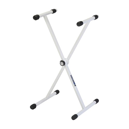QUIK LOK - T10-WH Keyboard Stand X White, Keyboard Stand, 9 Levels Height, X Adjustable, Base Depth 46 cm, Depth of Supports 35.8 cm, White