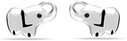 Charmsy 925 Sterling Silver Good Luck Elephant Pendant Stud Drop Earrings Bracelet Birthday Christmas Jewelry Gift for Women Girls