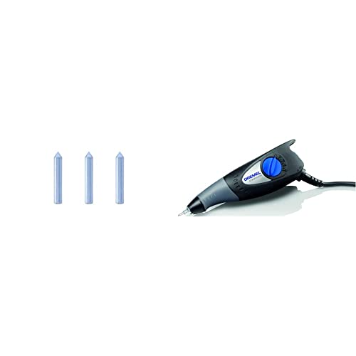 Dremel 9924 Lot de 3 Pointes Carbure de Gravure sur Bois, Métaux & Dremel 290 Engraver - Graveur fourni avec 1 pointe de Gravure et 1 Pochoir pour graver...