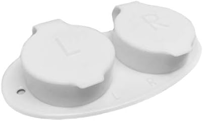 Miniatura 3 de Fundas para lentes de contacto con tapa abatible, cama plana, pozo profundo, paquete de 12, color blanco