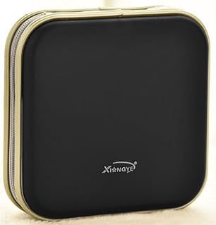 Biluer Estuche Porta CD 1PCS Portátil Bolsa de CD/DVD Estuche para 40 CDs Porta Almacenamiento DVD Bolsas Muy Adecuado para Viajar Usar en Automóviles y en Casa Caja CD(Negro)