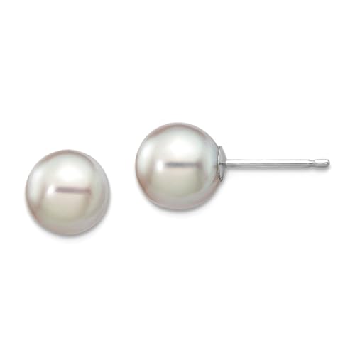 Boucles d'oreilles Akoya or blanc 14 carats le cadeau idéal pour femme