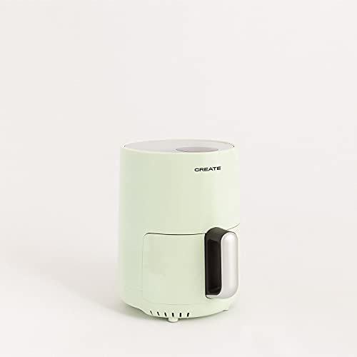 CREATE/FRYER AIR/Freidora de aire sin Aceite 1,5L Verde / 900W, cesta antiadherente, selector de temperatura 80-200°, apagado automático, Libre de BPA, Programable