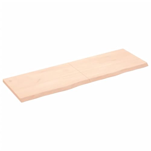 Estantería de pared de madera maciza de roble TALCUS de 160 x 50 x 4 cm 2