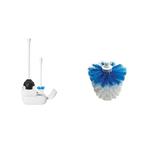 Image of OXO Good Grips Set Toilet Brush & Plunger Combo, White & Good Grips Toilet Brush Replacement Head