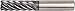 WIDIA Hanita 772E12025V VariMill III ER 772E HP End Mill, 0.5 mm Radius, 12 mm Cutting Diameter, Carbide, AlTiN Coating, RH Cut, Safe-Lock, 7-Flute