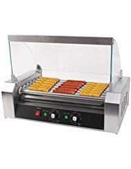 Safstar Commercial 18 Hot Dog 7 Non-Stick Roller Machine, Electric ...