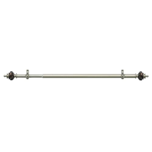 Image of Decorative Window Curtain Rods with Finials, 66 to 120 Inches, 0.75 Diameter - Camino Aspen - Lightweight & Easy to Install, Adjusts Telescopically to Fit Any Window by Achim Home Decor