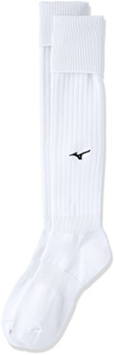[Mizuno] サッカーウェア ストッキング P2MX8060 ホワイト×ブラック 日本 27-29 (日本サイズL相当)
