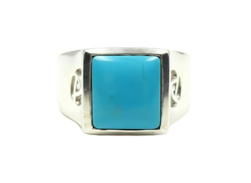 Image of Choose Your Color Mens Bold Ring 925 Sterling Silver Gemstone Wedding Engagement Statement Ring Birthstone Solitaire Jewellery Ring Sizes 4, 5, 6, 7, 8, 9, 10, 11, 12, 13,
